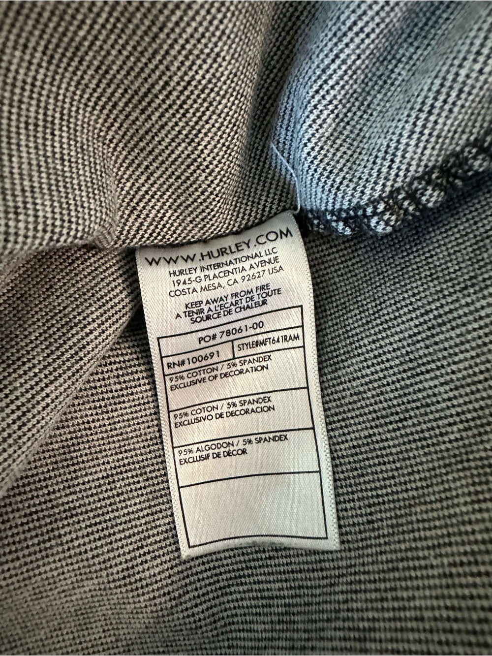 Hurley Black Washed Crewneck Sweatshirt - Men's - Picture 7 of 7
